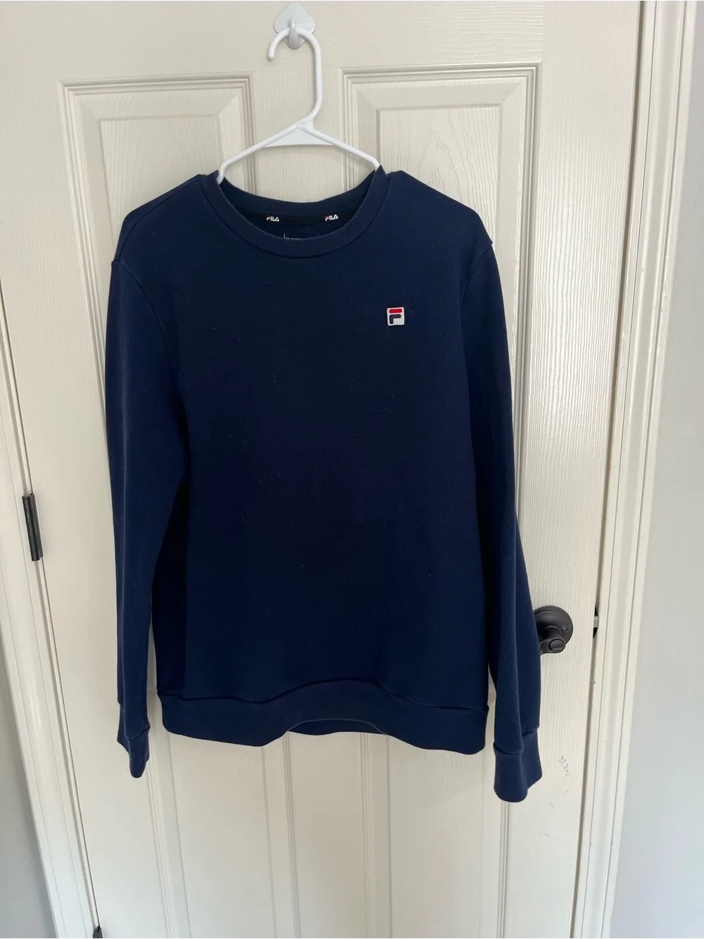 Fila Men's Navy Crewneck Sweatshirt with Small Logo